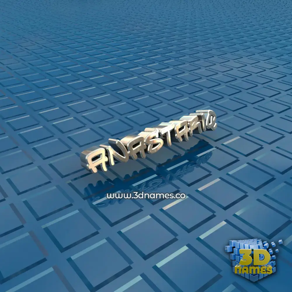 anastariq in Blue Bling style - 3D name wallpaper