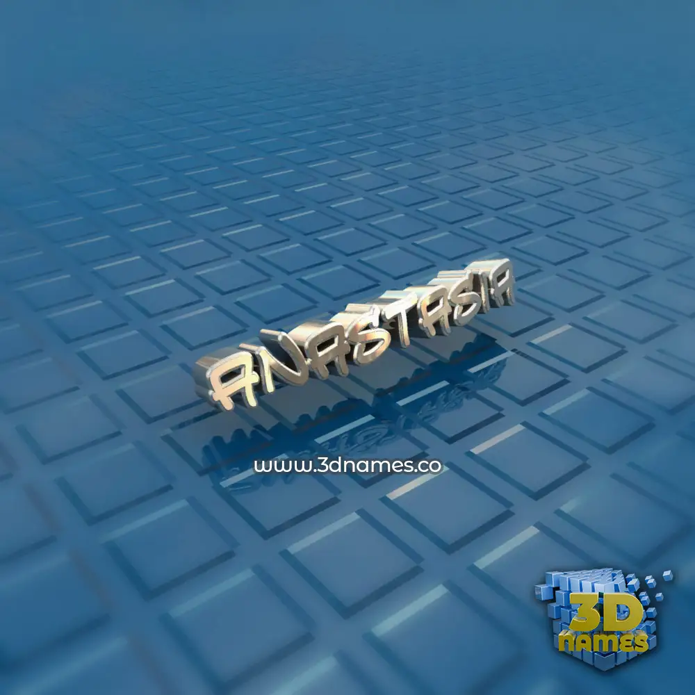 anastasia in Blue Bling style - 3D name wallpaper