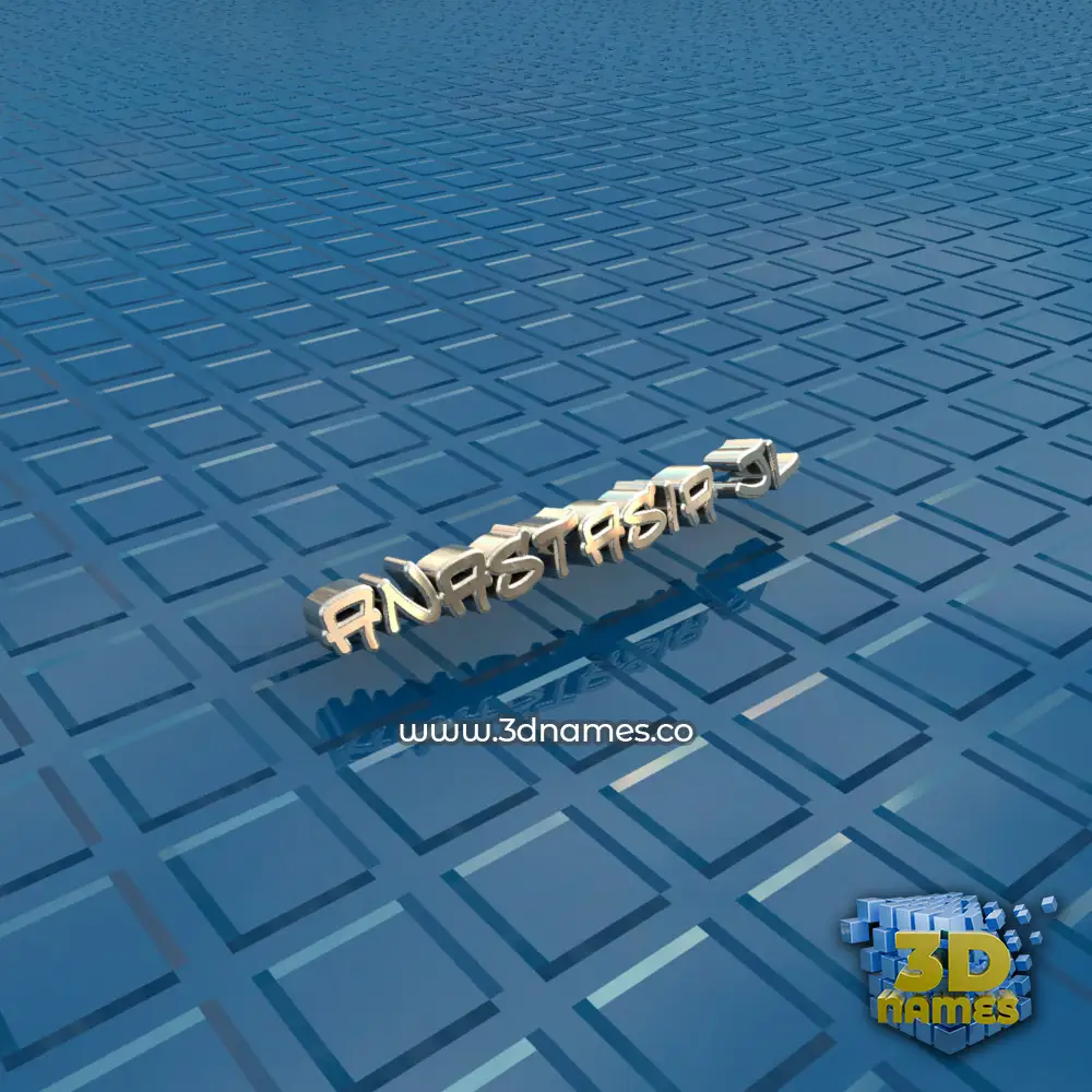 anastasia jl in Blue Bling style - 3D name wallpaper