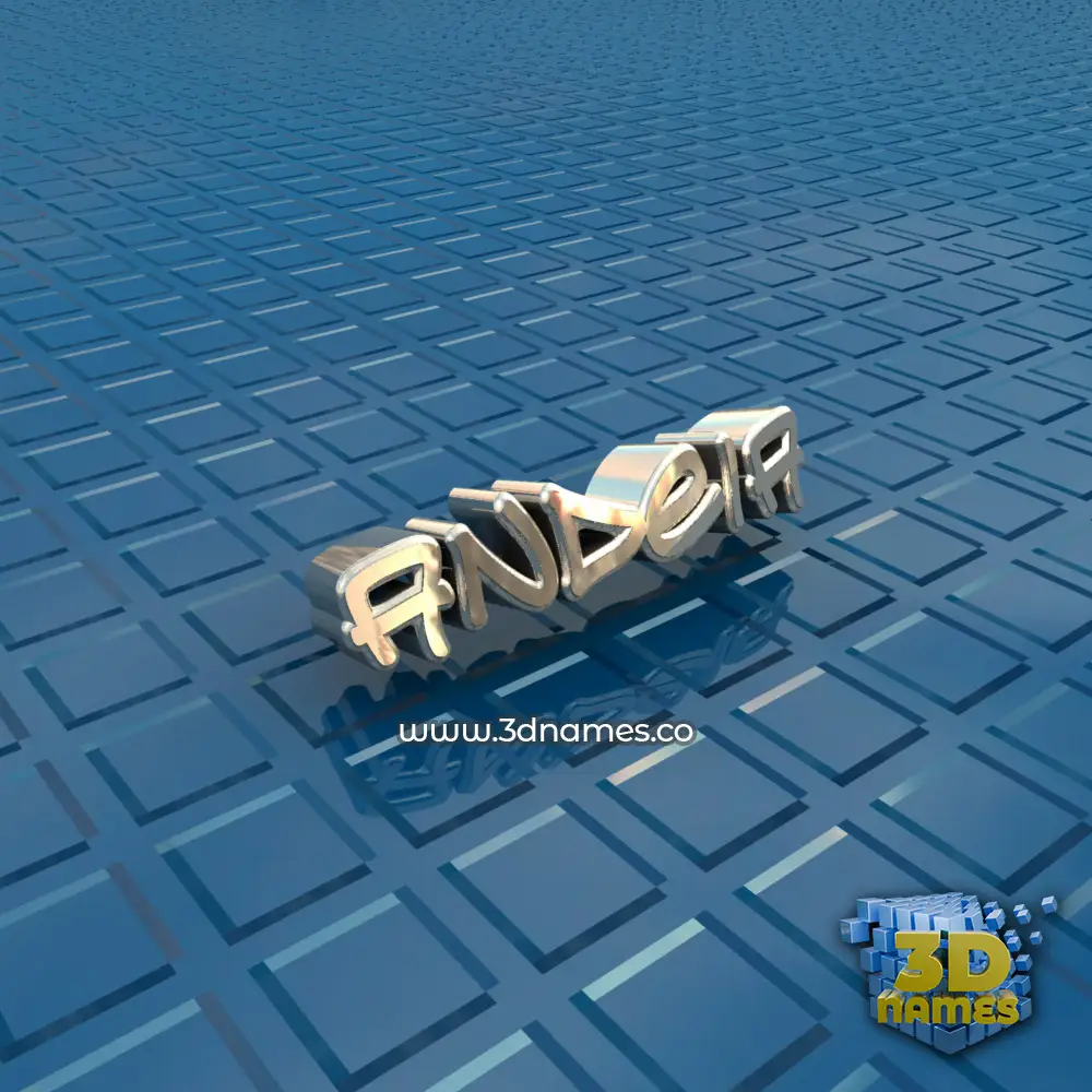 andeia in Blue Bling style - 3D name wallpaper