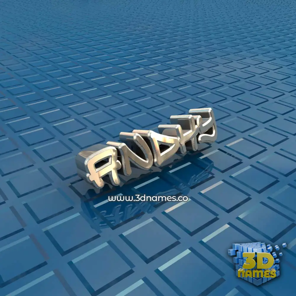 andhy in Blue Bling style - 3D name wallpaper