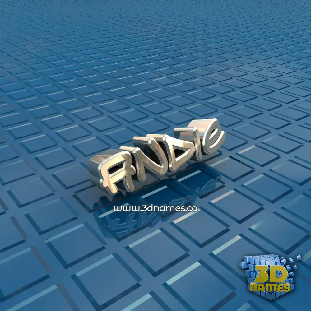 andie in Blue Bling style - 3D name wallpaper