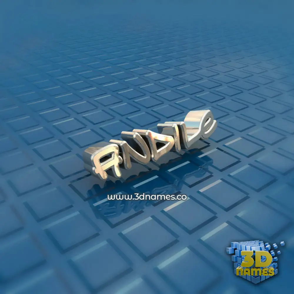 andile in Blue Bling style - 3D name wallpaper