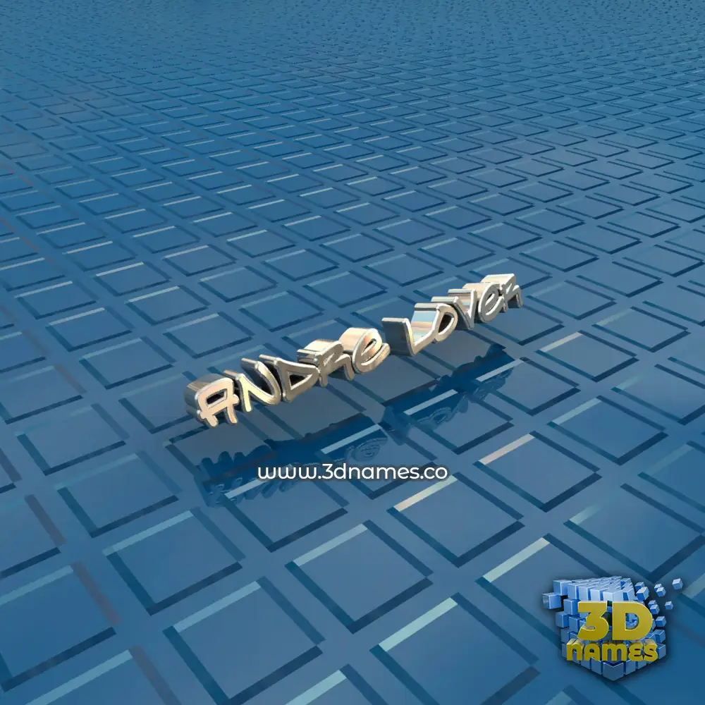 andre lover in Blue Bling style - 3D name wallpaper