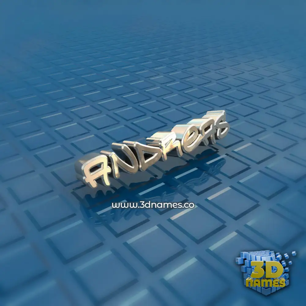 andreas in Blue Bling style - 3D name wallpaper