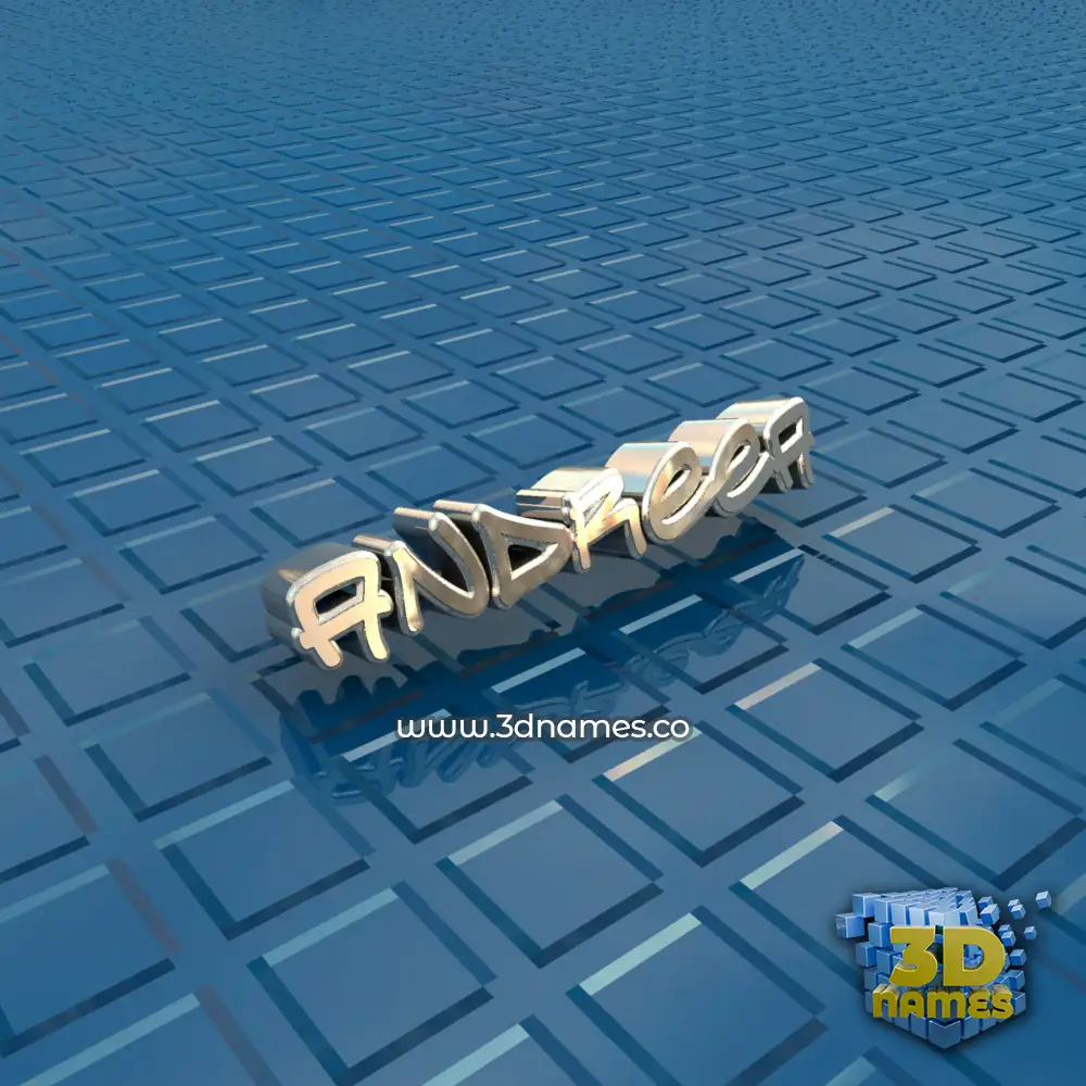 andreea in Blue Bling style - 3D name wallpaper