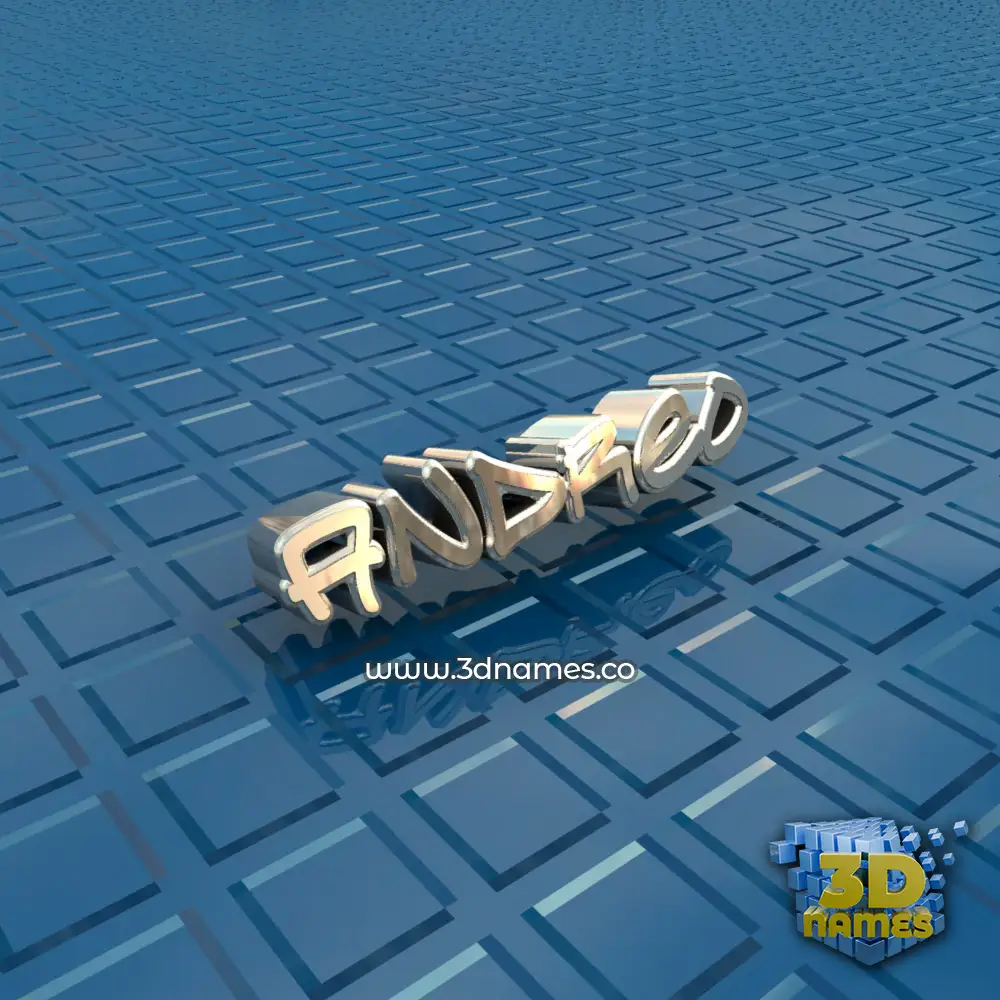 andreo in Blue Bling style - 3D name wallpaper