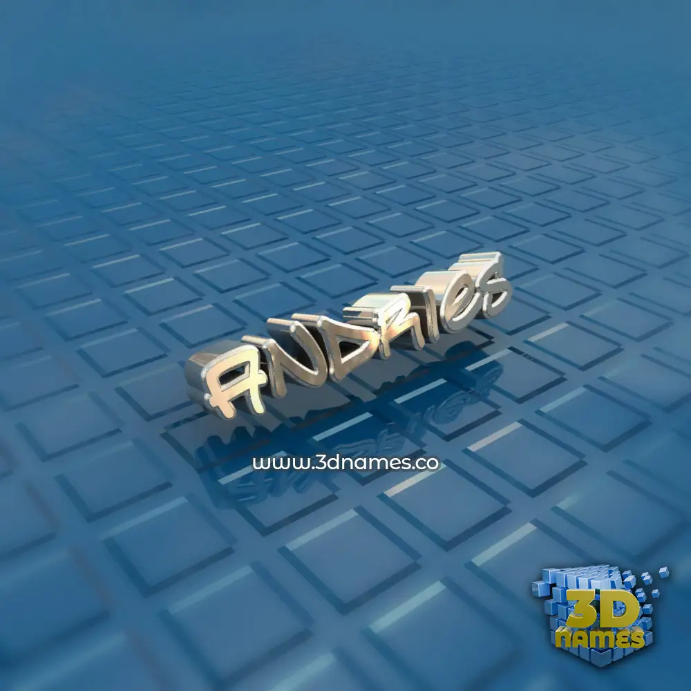 andries in Blue Bling style - 3D name wallpaper