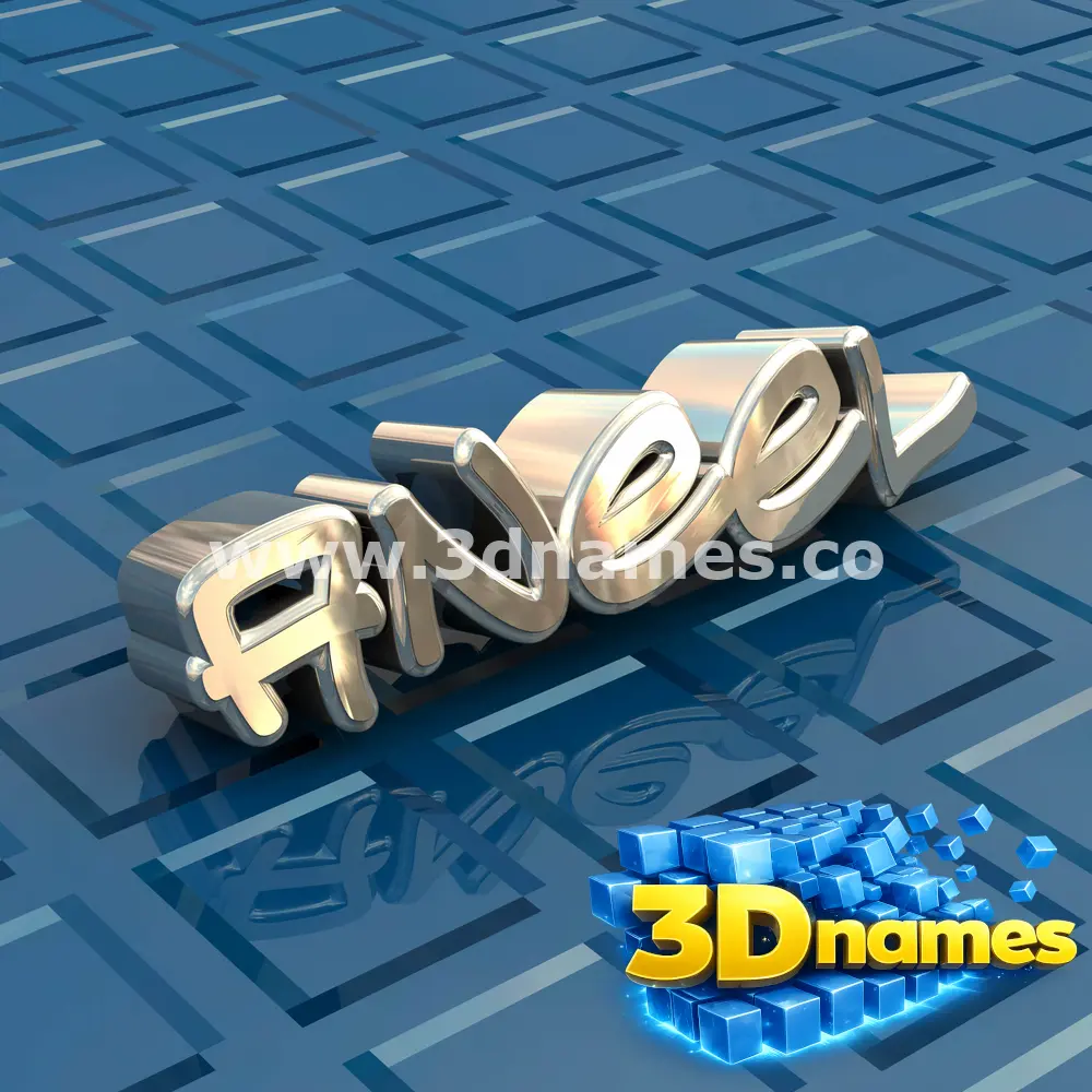 aneel in Blue Bling style - 3D name wallpaper