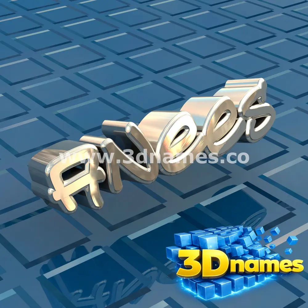 anees in Blue Bling style - 3D name wallpaper