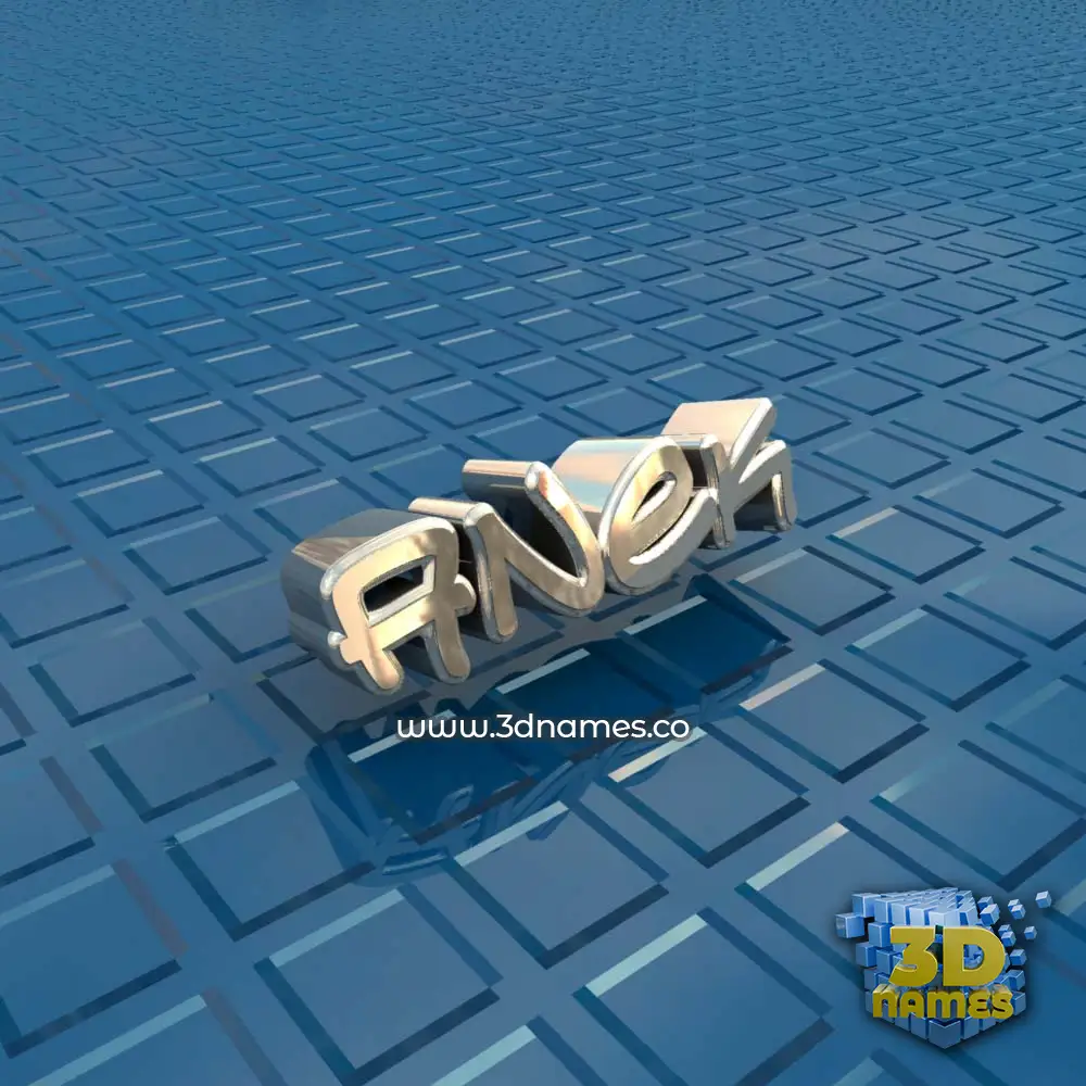 anek in Blue Bling style - 3D name wallpaper