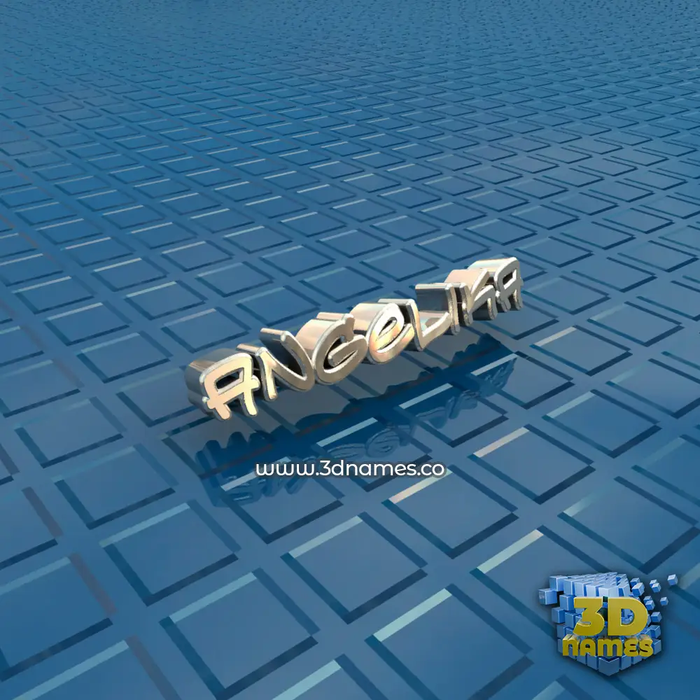 angelika in Blue Bling style - 3D name wallpaper