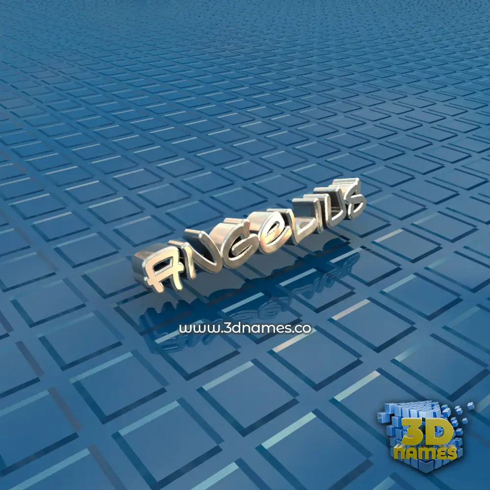 angelius in Blue Bling style - 3D name wallpaper