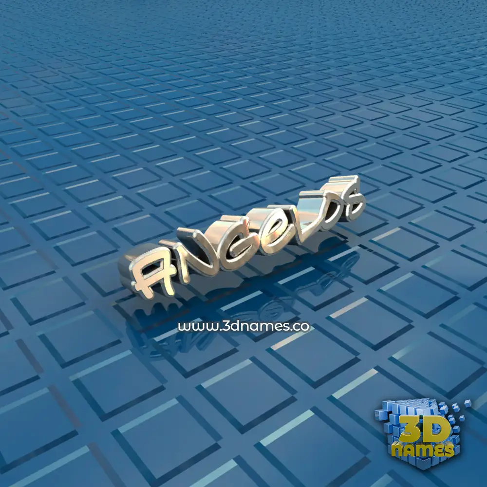 angelos in Blue Bling style - 3D name wallpaper