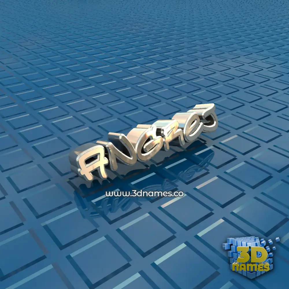 angrej in Blue Bling style - 3D name wallpaper