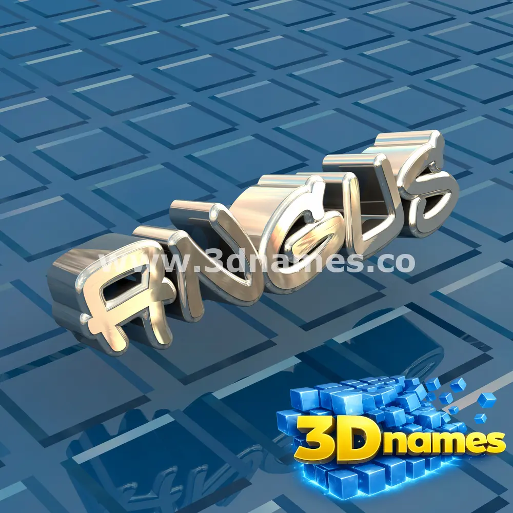 angus in Blue Bling style - 3D name wallpaper