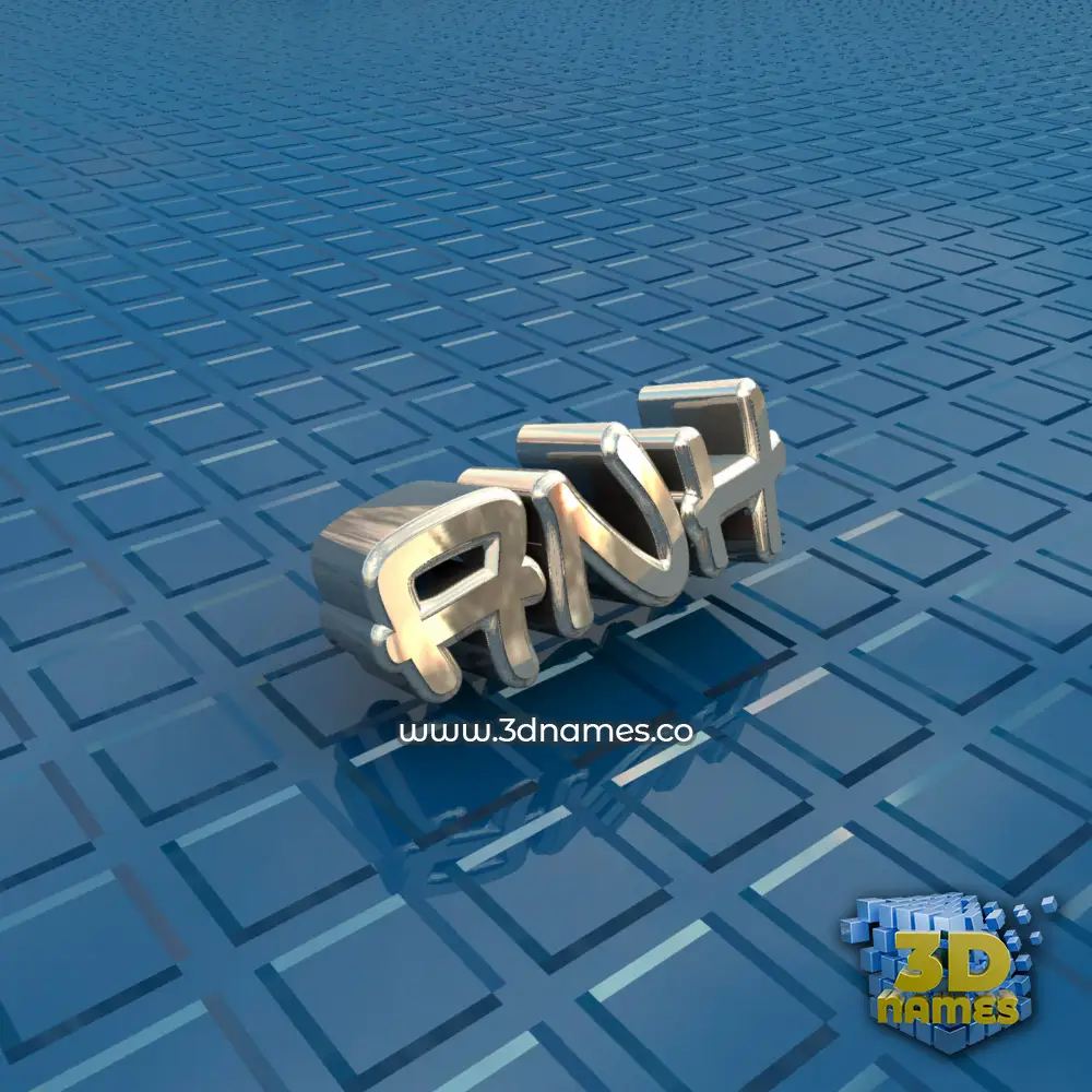anh in Blue Bling style - 3D name wallpaper