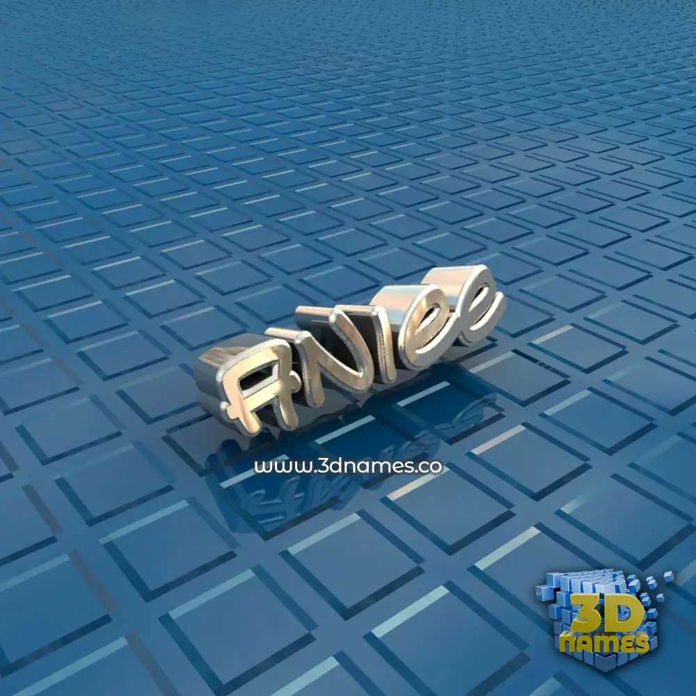 aniee in Blue Bling style - 3D name wallpaper