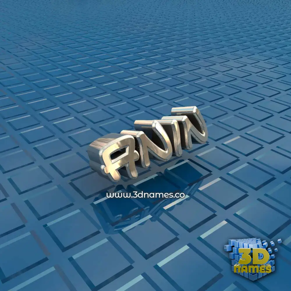 anin in Blue Bling style - 3D name wallpaper