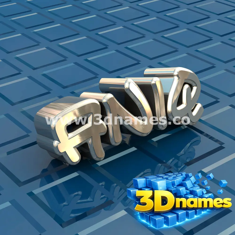 aniq in Blue Bling style - 3D name wallpaper