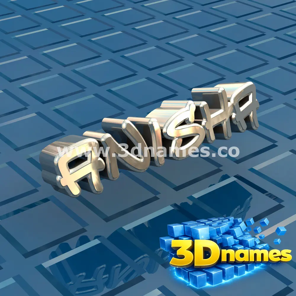 anisha in Blue Bling style - 3D name wallpaper