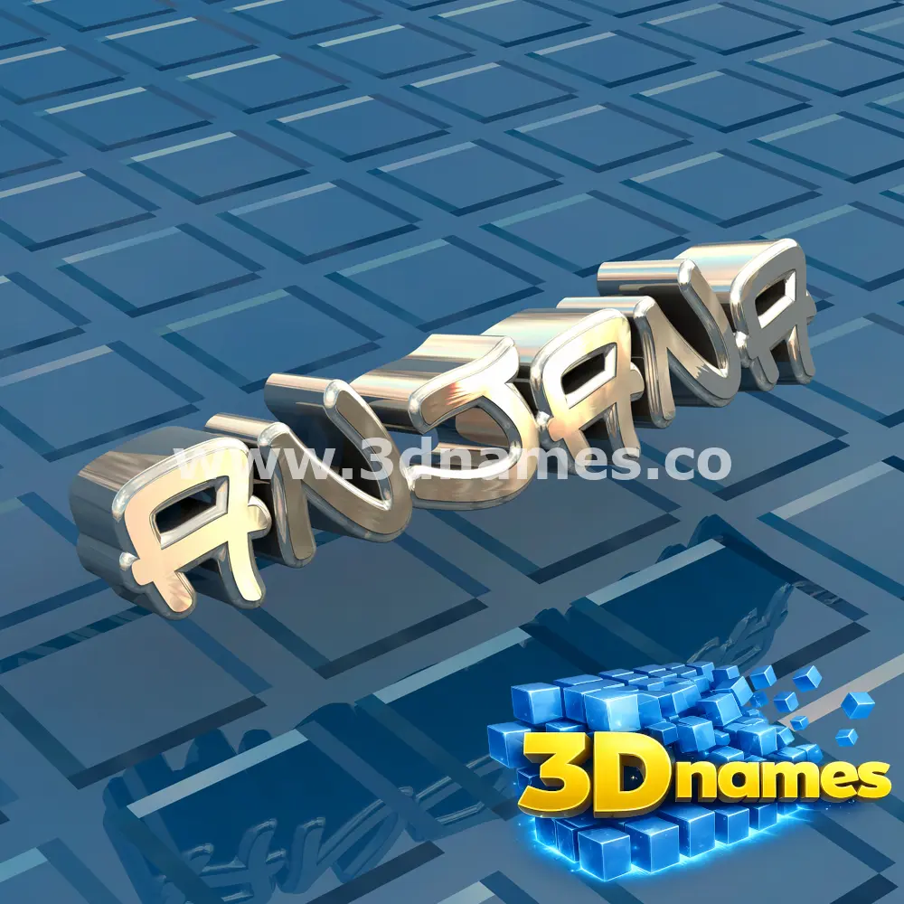 anjana in Blue Bling style - 3D name wallpaper