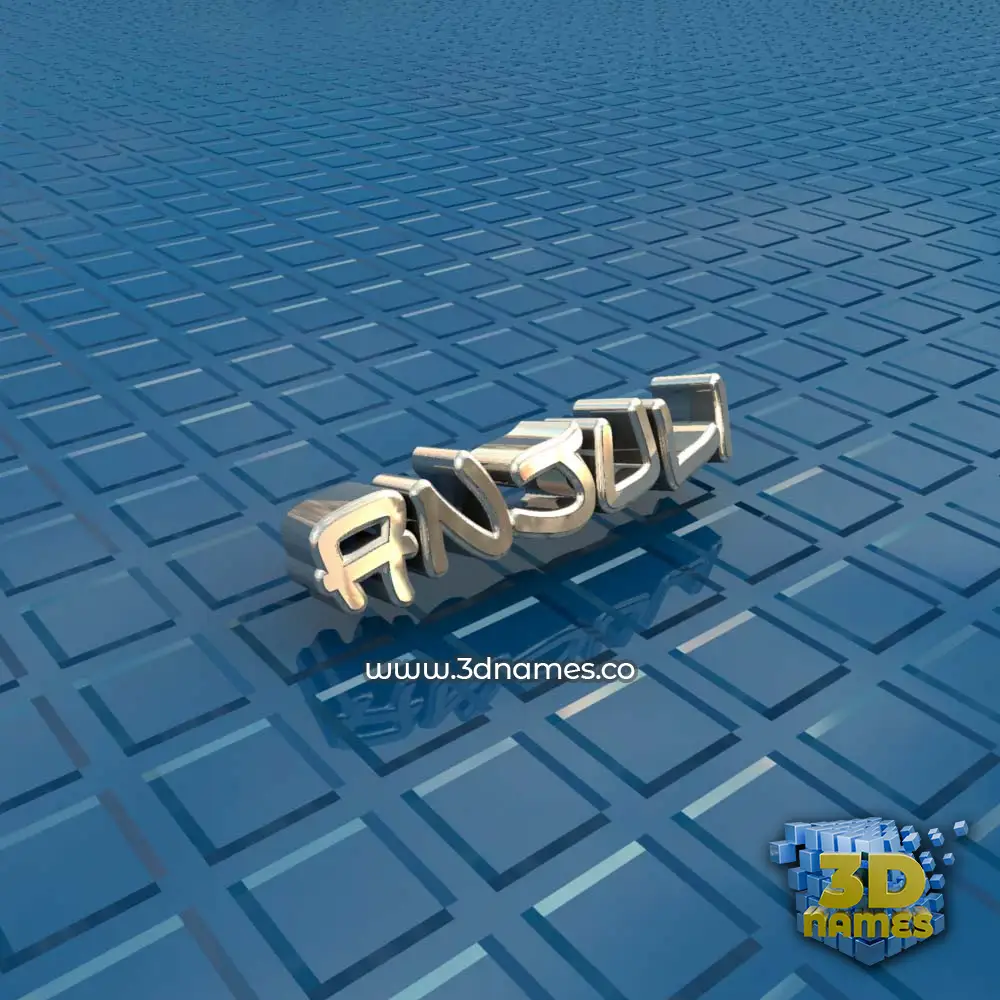 anjuli in Blue Bling style - 3D name wallpaper
