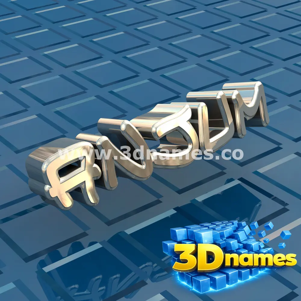 anjum in Blue Bling style - 3D name wallpaper