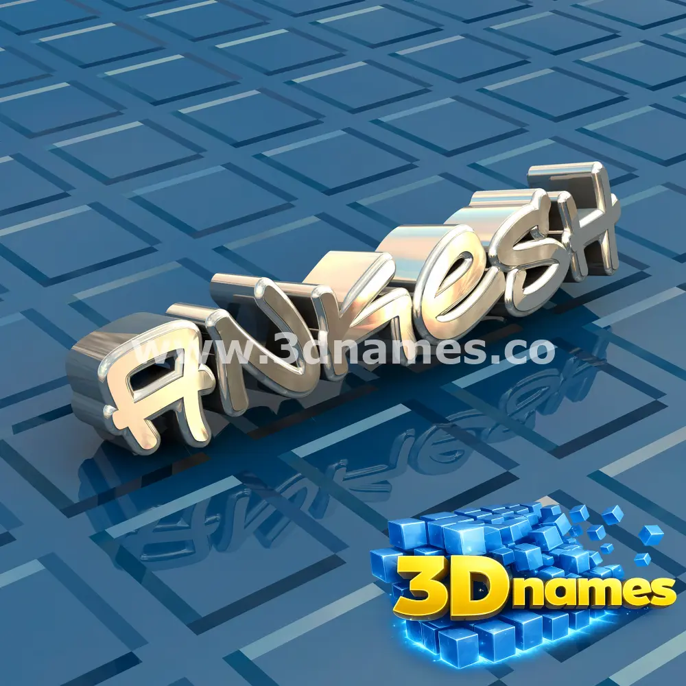 ankesh in Blue Bling style - 3D name wallpaper