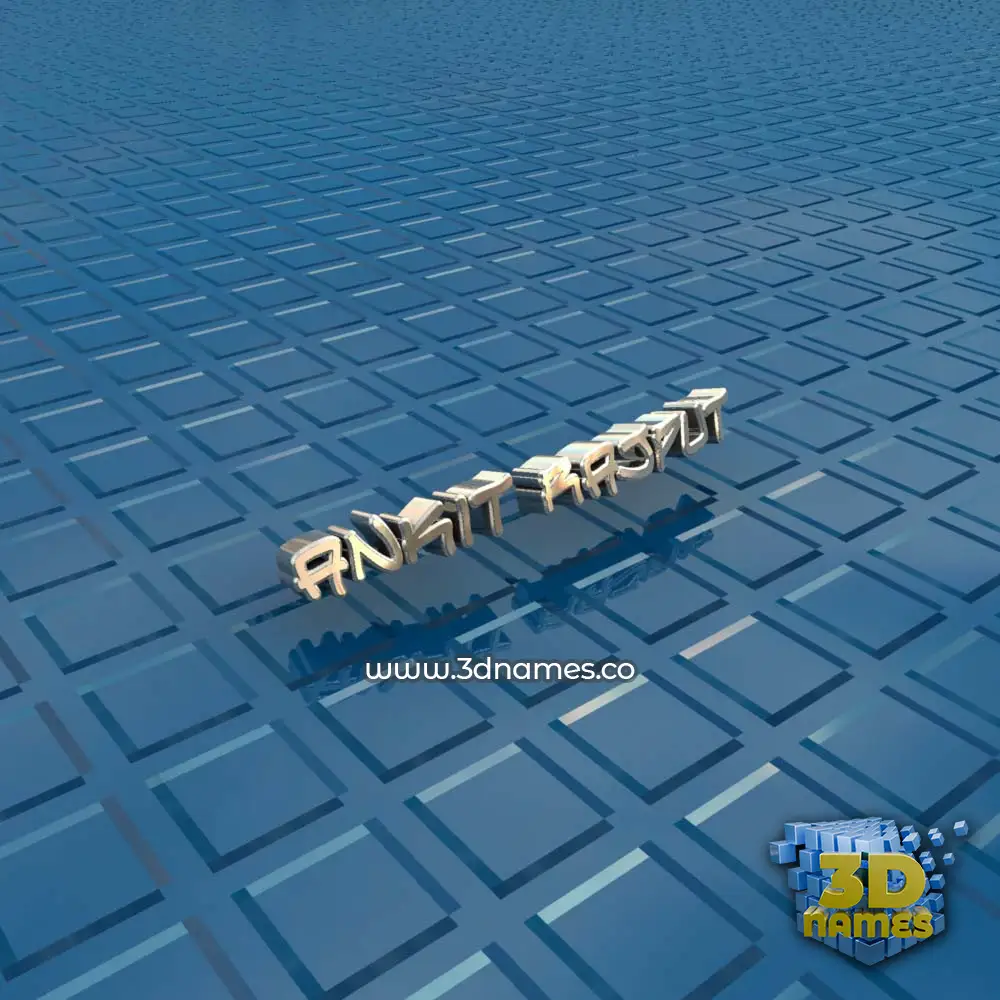 ankit rajput in Blue Bling style - 3D name wallpaper