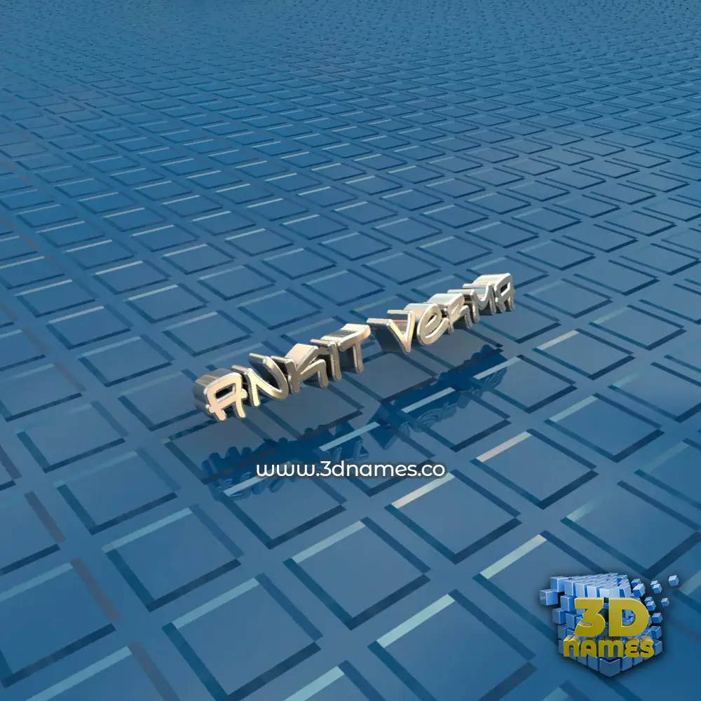 ankit verma in Blue Bling style - 3D name wallpaper