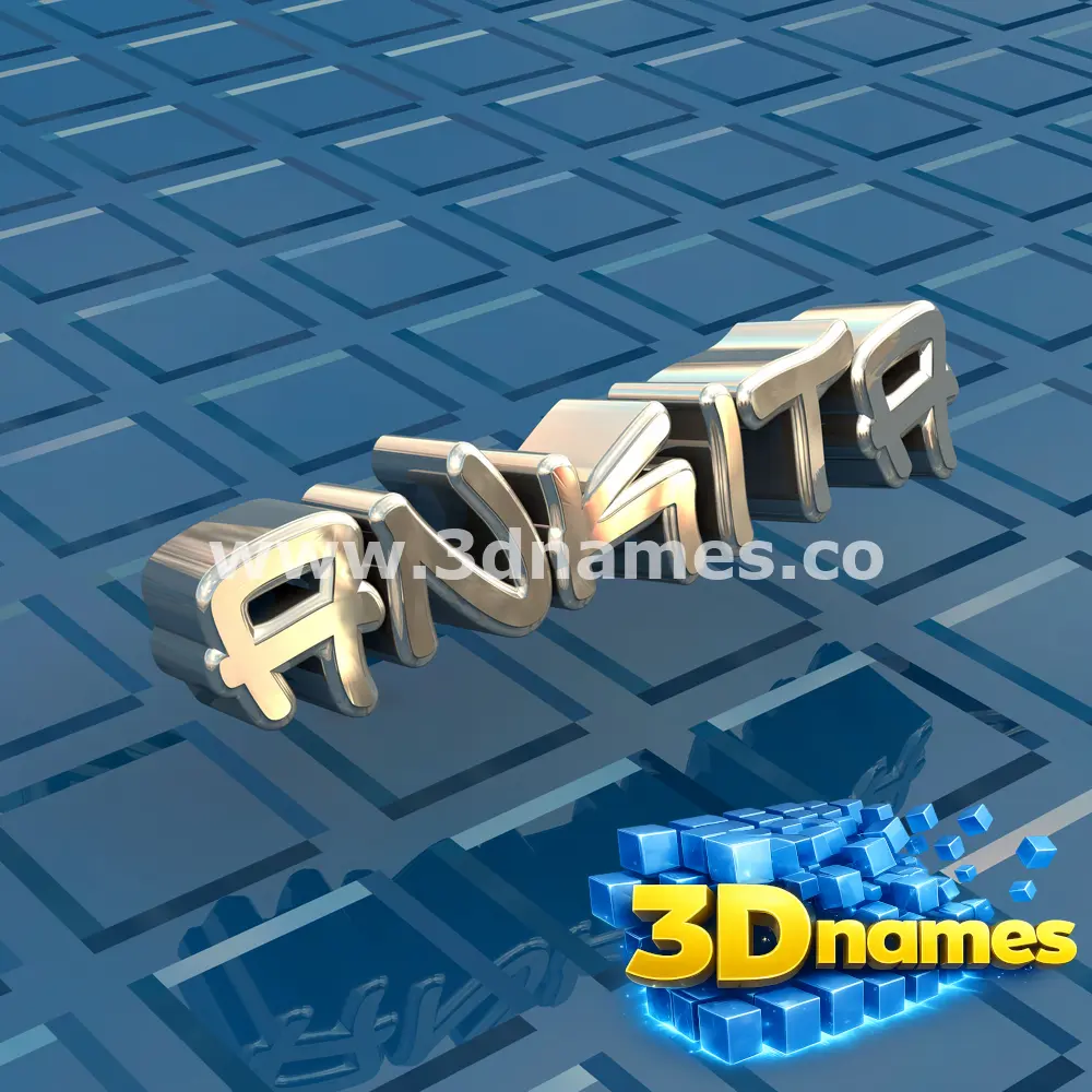 ankita in Blue Bling style - 3D name wallpaper