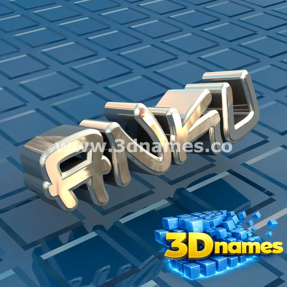 anku in Blue Bling style - 3D name wallpaper