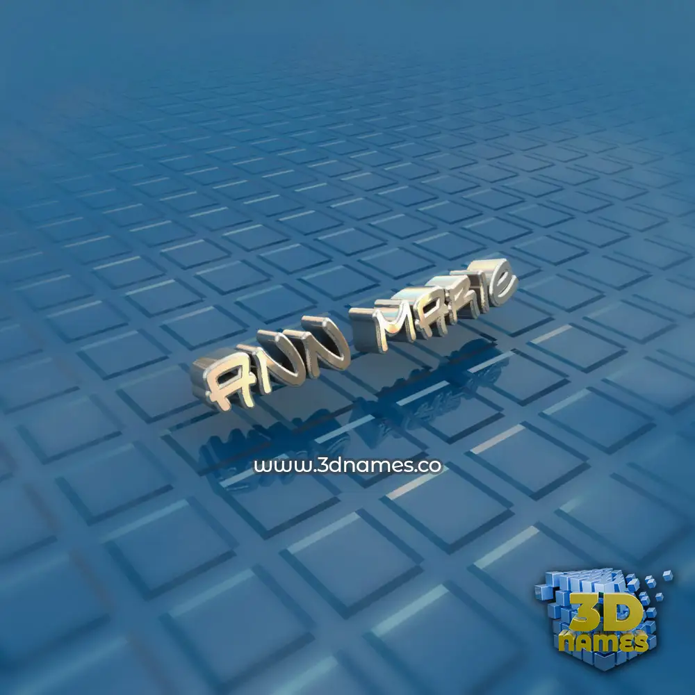 ann marie in Blue Bling style - 3D name wallpaper