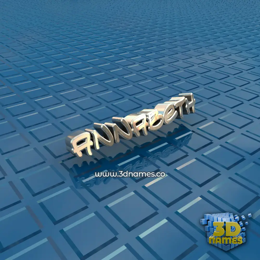 annabeth in Blue Bling style - 3D name wallpaper