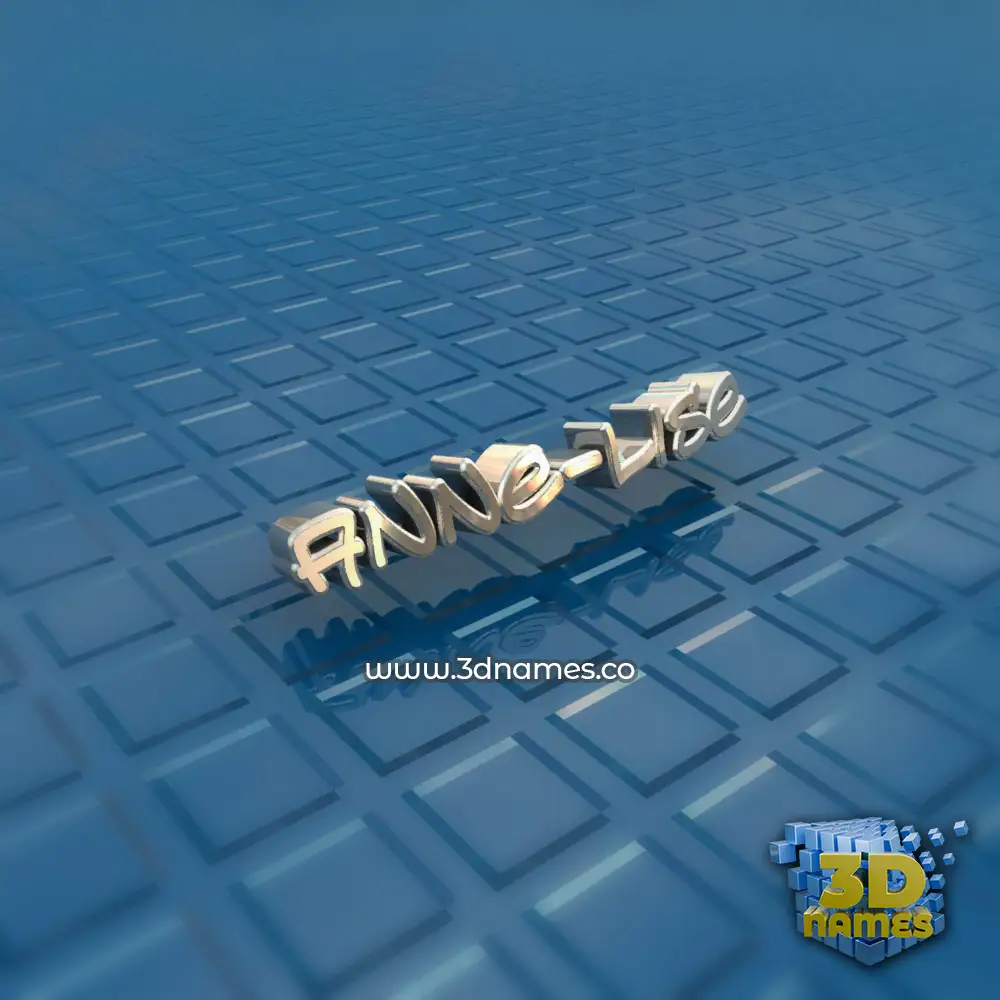 anne-lise in Blue Bling style - 3D name wallpaper