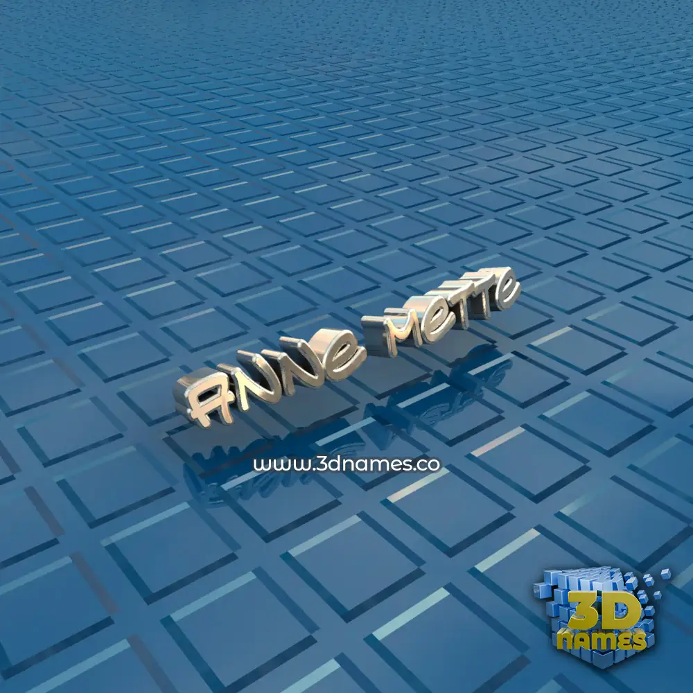 anne mette in Blue Bling style - 3D name wallpaper