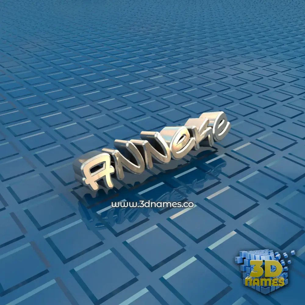 anneke in Blue Bling style - 3D name wallpaper