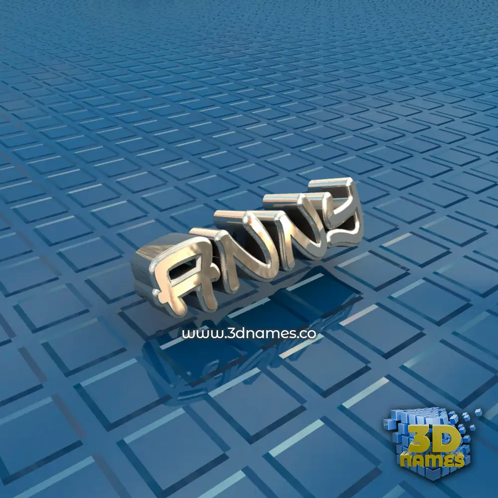 anny in Blue Bling style - 3D name wallpaper