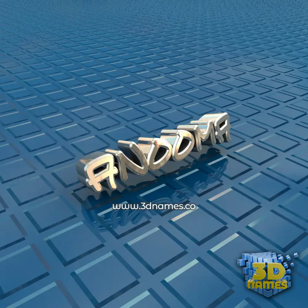anooma in Blue Bling style - 3D name wallpaper