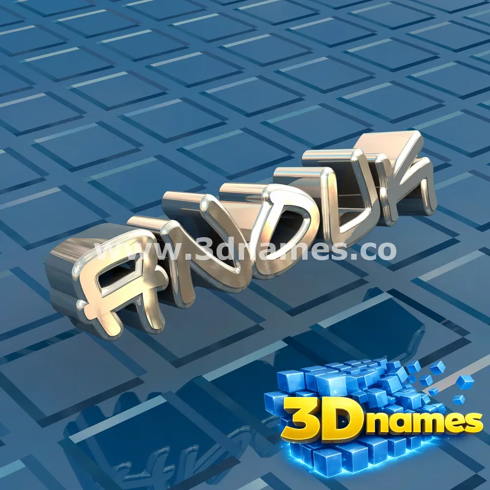 anouk in Blue Bling style - 3D name wallpaper