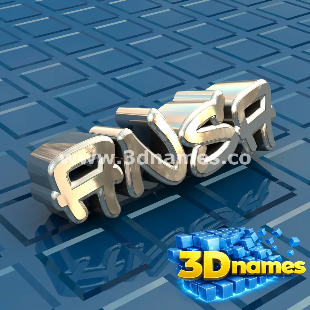 ansa in Blue Bling style - 3D name wallpaper
