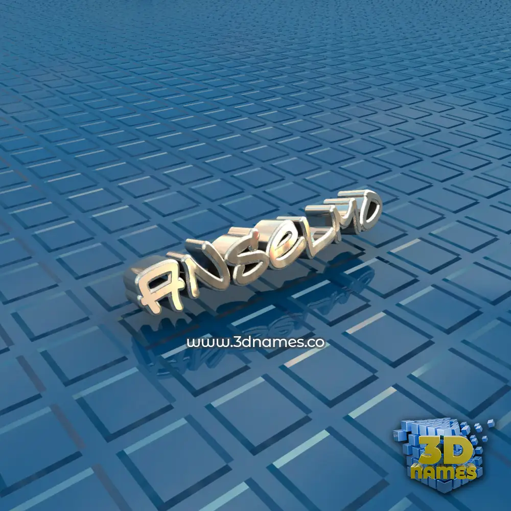 anselmo in Blue Bling style - 3D name wallpaper