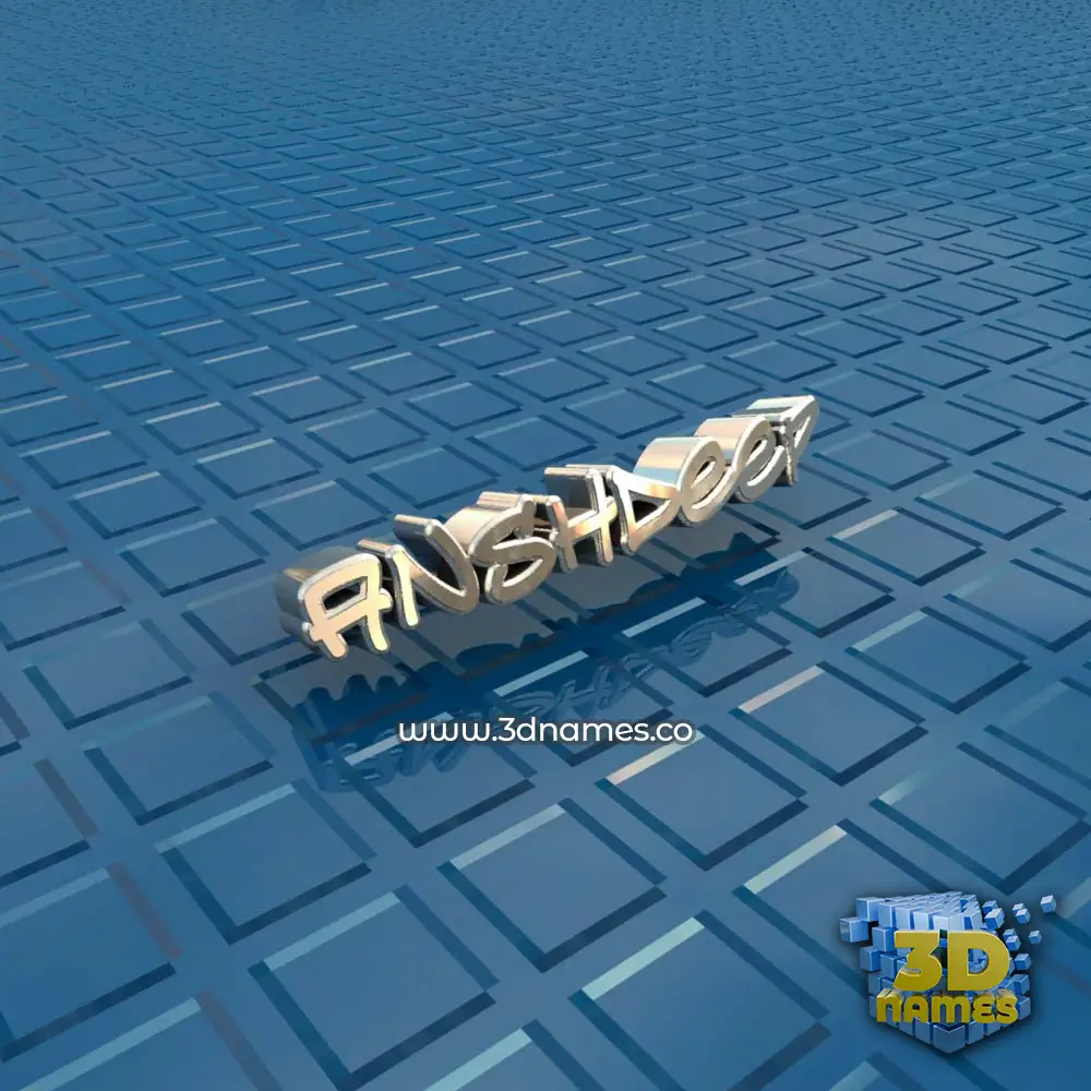 anshdeep in Blue Bling style - 3D name wallpaper