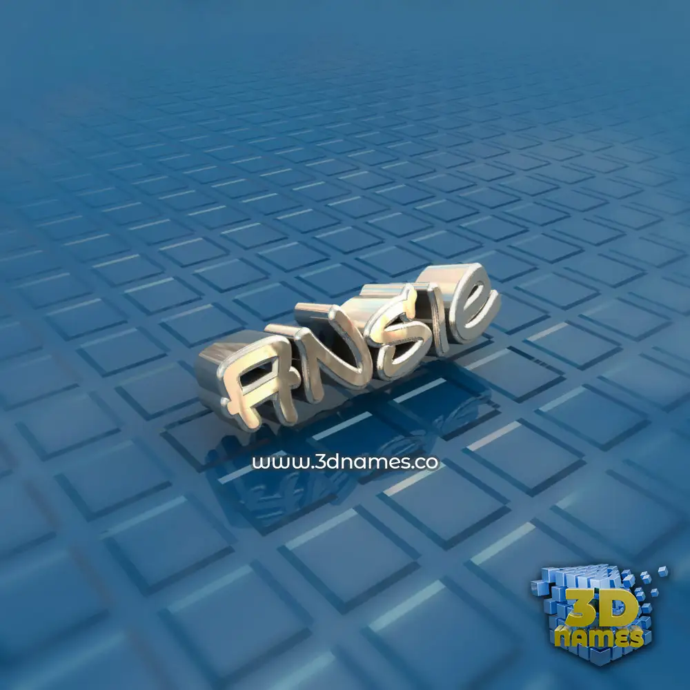 ansie in Blue Bling style - 3D name wallpaper