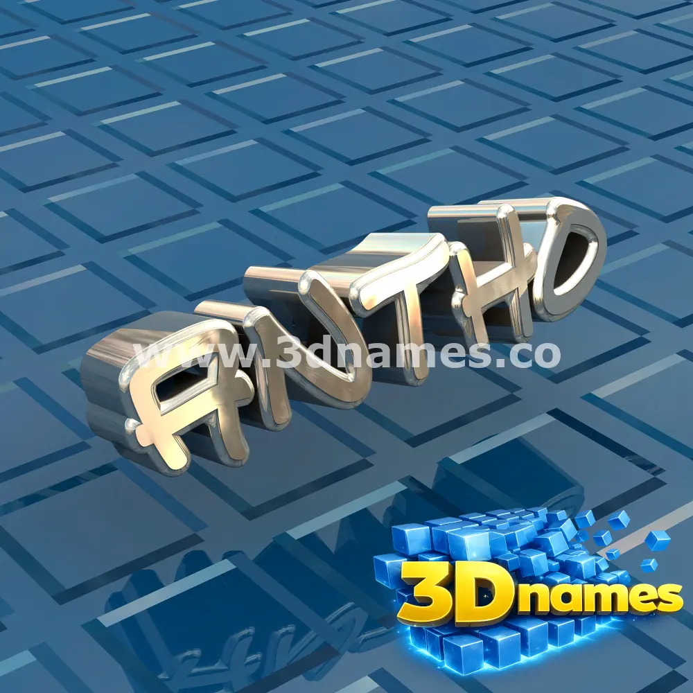 antho in Blue Bling style - 3D name wallpaper