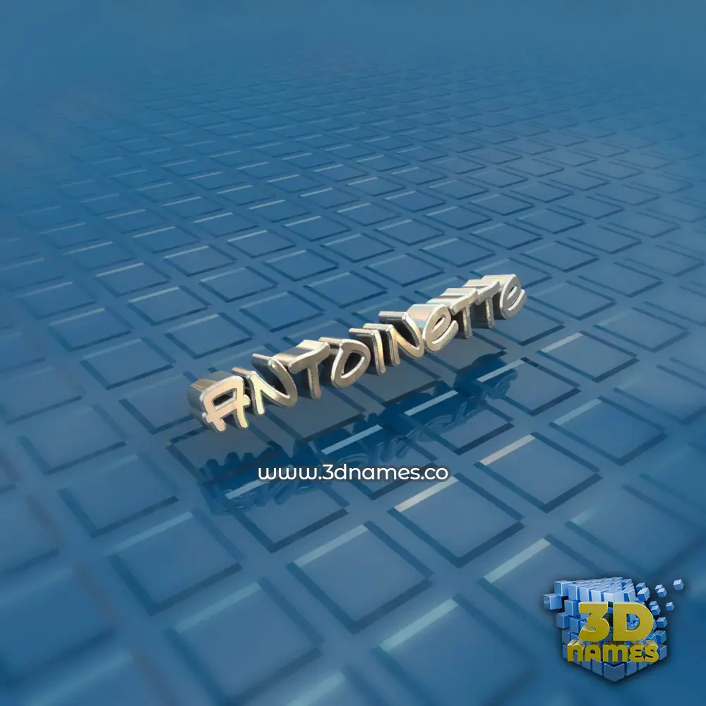 antoinette in Blue Bling style - 3D name wallpaper