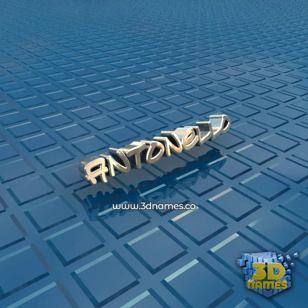 antonello in Blue Bling style - 3D name wallpaper