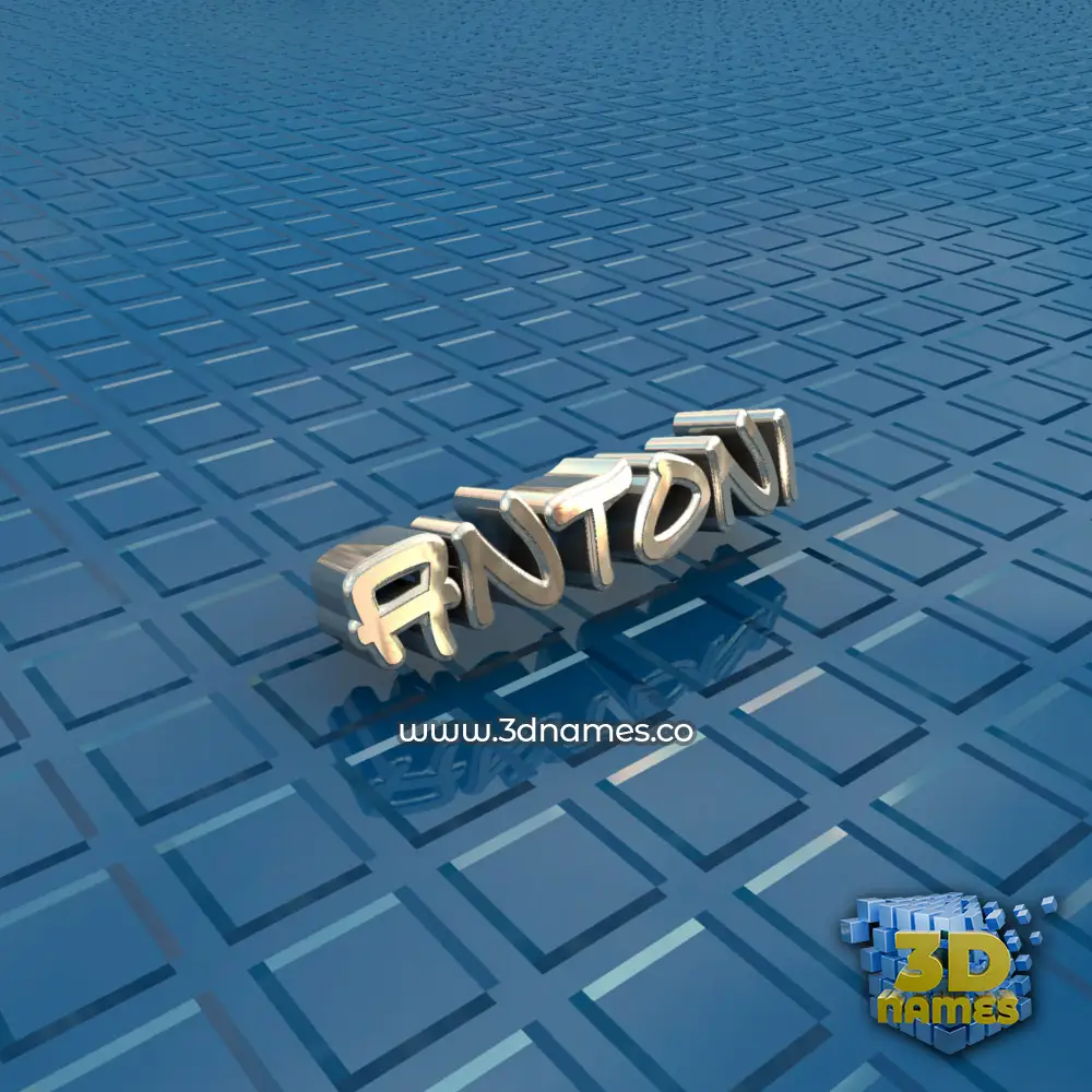 antoni in Blue Bling style - 3D name wallpaper