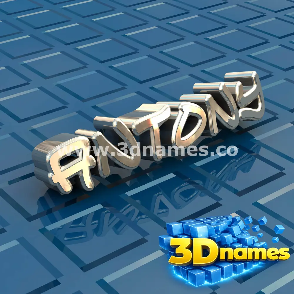 antony in Blue Bling style - 3D name wallpaper